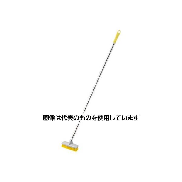 【アズワン AS ONE】実験室設備 清掃用品 清掃関連品 ●毛は耐久性が高く抜けにくいPBTを使用しています。 ●ハンドル部分はステンレス製で耐薬品性・耐腐食性・耐熱性があります。 ●管理区域ごとに清掃ツールを色分けする事で効果的な衛生管理が可能です。 商品の仕様 ●ブラシ：180×60mm ●毛丈：30mm ●全長：1360mm ●入数：1本 ●材質：毛／PBT、ハンドル／ステンレスパイプ、甲／PP ●色：黄 ●高圧蒸気減菌、薬品(次亜塩素酸ナトリウム)消毒対応 ●JANコード：4550061631829 【※ご注意ください】商品は代表の画像を使用しています。