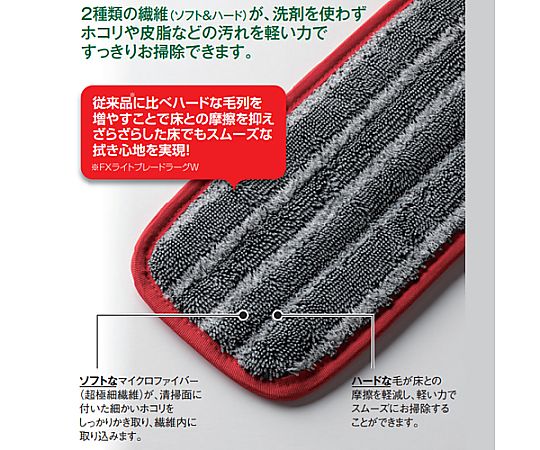 アズワン(AS ONE) 660x130mm ダスターモップ(防滑床用/赤) EA928AB-325 入数：1枚