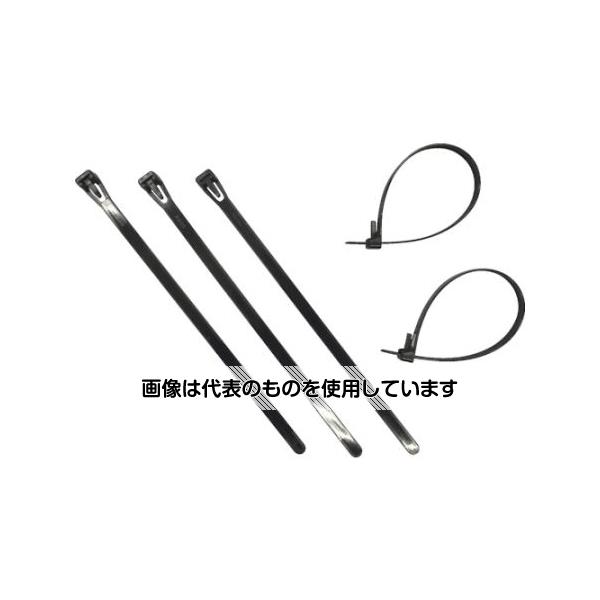 ユタカメイク 結束タイ リピートタイ15入 7.3mm×200mm ブラック KO-32 入数：1袋(15本入)