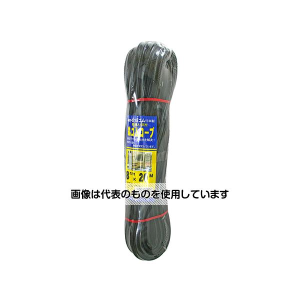 温度计 - 糸代製鋼 丸ゴムロープ 両アイ 筋入花形 8mm×20m 入数：1本