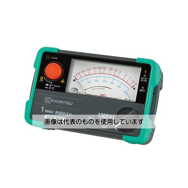 【アズワン AS ONE】実験室設備 工具類 工具、道具 ●見やすいスケール目盛 ●抵抗状態をLEDの色で確認(緑：高抵抗、赤：低抵抗) ●リモート測定スイッチ付き測定コード ●取り出し・収納が簡単な携帯用ケース ●直流・交流を自動判別する電圧測定機能 ●暗所で自動点灯するスケール照明と測定物を照らせるLEDライト ●安全な測定をサポートする活線警告機能とオートディスチャージ機能 ●JIS C 1302：2014に準拠した設計 ●スピーディーな測定に役立つ機能を搭載 アナログ1レンジ絶縁抵抗(1000V) 商品の仕様 ●一般仕様適合規格JISC1302：2014準拠、JISC1010-1CATIII600V ●保護等級：IP40 ●電源/使用電池：単3形乾電池LR6/R6(1.5V)4本 ●外形寸法：97(L)×156(W)×46(D)mm ●質量：約430g(電池含む) 【※ご注意ください】商品は代表の画像を使用しています。