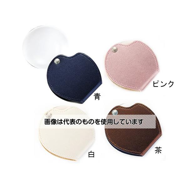 クリアー光学 携帯用ルーペ 合皮ラメ 拡大鏡 プラレンズ 3倍 63mm ピンク L-364 入数:1個