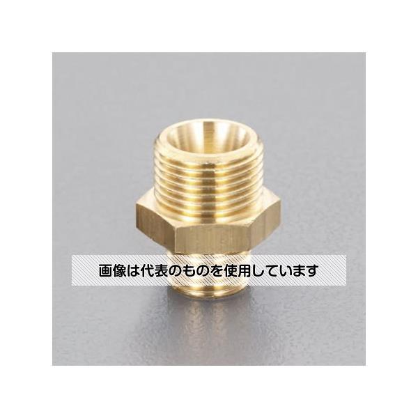 【アズワン AS ONE】実験室設備 工具類 工具、道具 商品の仕様 ●材質：真鍮 ●ねじ径：G(PF)1/4"×G(PF)1/2" ●入数：1個 ●使用圧力：1.2MPa ●穴径(mm)：12.5 ●六角対辺(mm)：24 ●重量(g)：48 ●37°内テーパー付 【※ご注意ください】商品は代表の画像を使用しています。