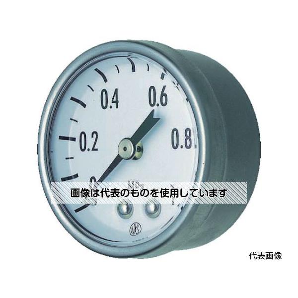 【アズワン AS ONE】実験室設備 工具類 工具、道具 ●小型機器の圧力測定用、あるいは空圧機器の圧力測定用に使用される圧力計であり、機器全体の小型化に役立ちます。 ●小型、軽量のため、取り付けスペースの限られている場所に便利です。 商品の仕様 ●圧力レンジ(MPa)：0〜0.7 ●最小目盛(MPa)：0.020 ●精度：±3％ FS ●接続部サイズ：R1/8 ●ケース形状：D ●大きさ：40mm ●JIS準拠品 ●材質／仕上：ブルドン管／黄銅、株／黄銅 ●注意：ねじサイズ、ねじ形状(GねじまたはRねじ)、圧力レンジ(MPa)をご確認の上、発注お願いします。 ●原産国：日本 ●コード番号：161-4428 【※ご注意ください】商品は代表の画像を使用しています。