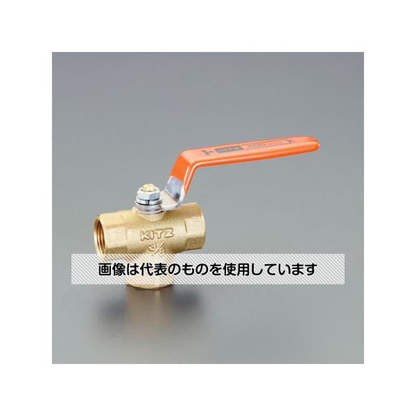 【アズワン AS ONE】実験室設備 工具類 工具、道具 ●※サイズ詳細は、エスコ寸法図を参照下さい。 商品の仕様 ●材質：弁箱／鍛造用黄銅(C3771) ふた／鍛造用黄銅(C3771) 弁棒／黄銅(C3531(13)) ボール／鍛造用黄銅(C3771(1)) ●最高圧力(水・油・ガス(※))：38℃以下／2.75MPa 150℃以下／0.69MPa ●※注意：可燃性ガス、毒性ガスへの使用不可 ●使用温度範囲：-20℃〜150℃ ●竪型 ●ねじサイズ：Rc1/4" ●サイズ(mm)：L／40、H／31、D／60、L1／20 ●重量：0.1kg 【※ご注意ください】商品は代表の画像を使用しています。