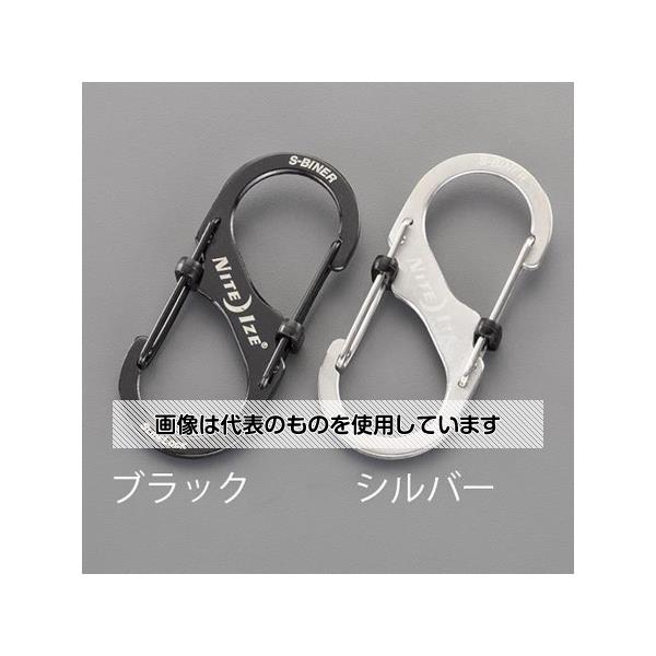 アズワン(AS ONE) 90x40mm Sカンスナップフック(ロック付/シルバー) EA638AD-164 入数：1個