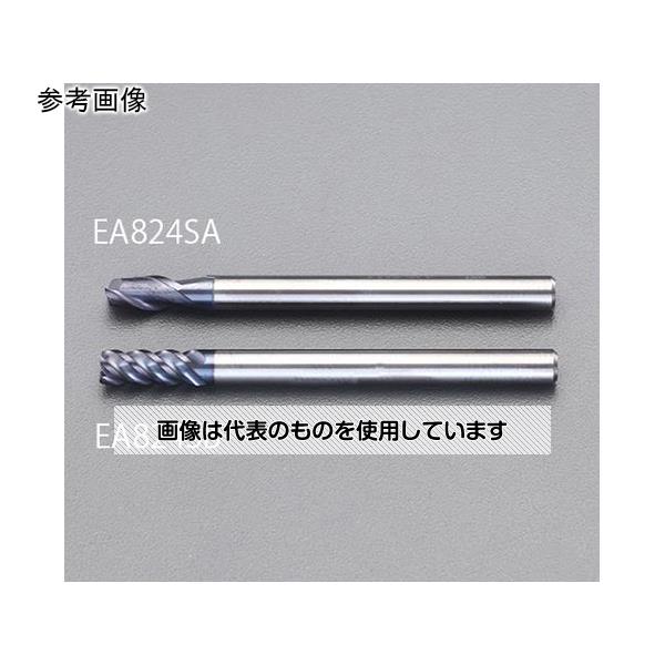 アズワン(AS ONE) 8.0x60mm エンドミル(AITicrN coat/超硬・4枚刃 EA824SB-8.0 入数:1本