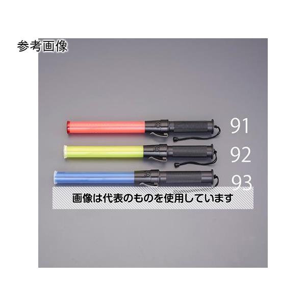 【アズワン AS ONE】実験室設備 工具類 工具、道具 ●誘導棒の定番。 ●高輝度スリム誘導棒。 ●ボタン一つで点滅点灯4段階切り替え。 商品の仕様 ●サイズ：φ34×390mm ライト：210mm ●重量：98g(電池含む) ●材質：本体：PVC グリップ：ABS樹脂 フック：ステンレス ●電源：単2電池×2本(別売) ●カラー：赤 ●光源：赤色LED×4本 ●点灯パターン：速い点滅→遅い点滅→点灯→消灯 ●用途：警備、交通整備などに ●ベルトクリップ、ストラップ付 【※ご注意ください】商品は代表の画像を使用しています。