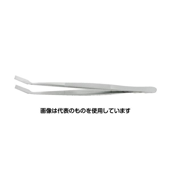 アズワン(AS ONE) 耐酸耐磁ステンレスピンセット 120mm 先平曲型タイプ・ハンドルギザ付 36A-SA-1-IT ..