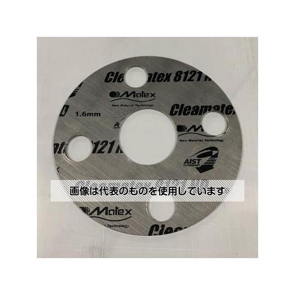 【アズワン AS ONE】実験室設備 工具類 工具、道具 ●一般産業用フランジガスケット、熱交換器等に ●圧力破壊しにくく、フランジへの固着を大幅に抑制したパッキン 商品の仕様 ●呼び径：10A ●厚み：3.0mm ●使用温度範囲：-240〜650℃(酸化雰囲気ガスでの使用は420℃まで) ●圧力限界：5MPa ●材質：SUS316(平板)+膨張黒鉛+固着防止処理 ●適用流体：水系、蒸気、油系、熱風、排ガス等 ●全面パッキン ●JIS5K ●ボルト穴径：4 ●ボルト穴数：4 【※ご注意ください】商品は代表の画像を使用しています。