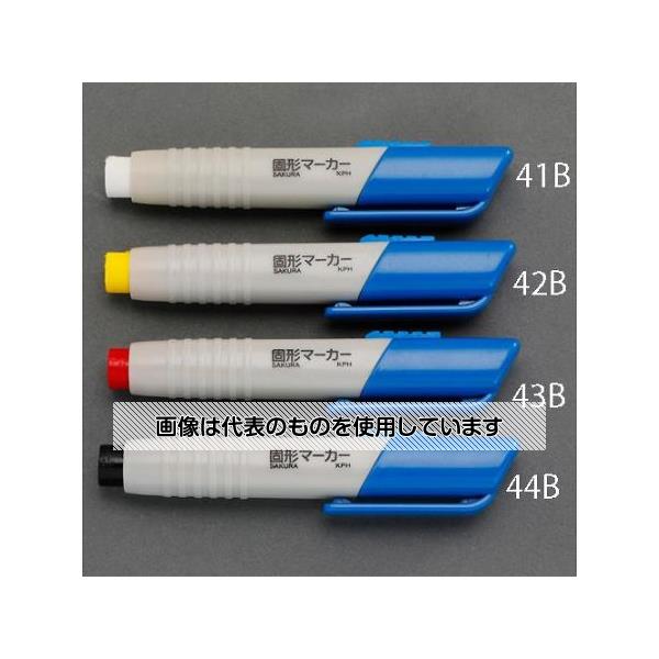 アズワン(AS ONE) [黒] 固形マーカー(建築用/ホルダー付/10本) EA581E-44B 入数：1パック(10本入)