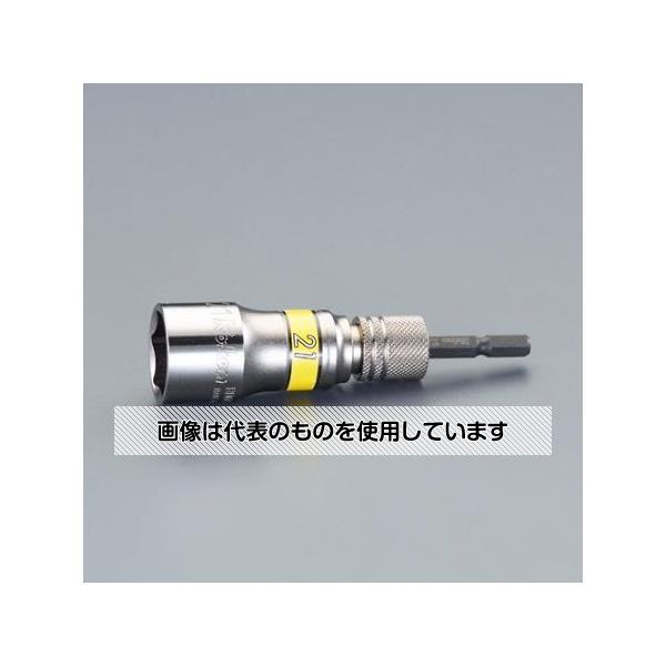 【アズワン AS ONE】実験室設備 工具類 工具、道具 ●ビット折損時にビットの交換が可能で、ソケット本体を長く使えるビット交換式リードソケットです。 ●専用ビットは専用の素材／熱処理を設定することにより、市販の両頭ビットより優れた耐久性を実現しています。 ●※サイズ詳細は、エスコ寸法図を参照下さい。 商品の仕様 ●対辺(mm)：21 ●外径(mm)：28 ●全長(mm)：106 ●重量：132g ●六角シャンク：1/4" ●材質：クロモリブデン鋼 SCM435 ●ラベル色：黄 ●36V対応 ●吊り下げ式ホルダー付き ●6ポイント ●36Vのインパクトドライバーにも対応した高耐久の六角シャンク 【※ご注意ください】商品は代表の画像を使用しています。