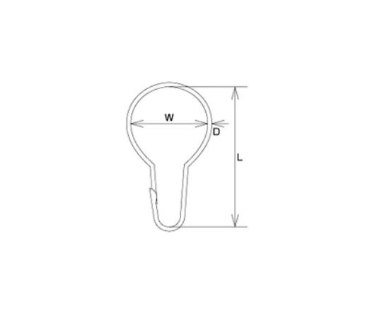 アズワン(AS ONE) 40mm カーテンフック(ステンレス製/5個) EA638DS-51 入数：1袋(5個入)