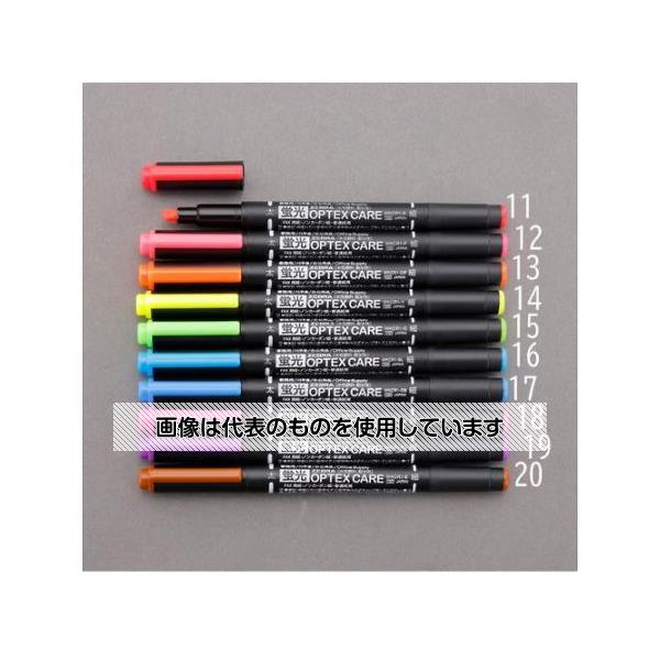 アズワン(AS ONE) [ダークブルー/太・細] 水性蛍光ペン(10本) EA765BS-17 入数：1パック(10本入)