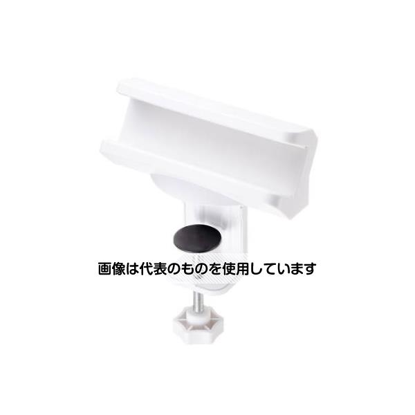 【アズワン AS ONE】実験室設備 工具類 工具、道具 ●デスクに挟んで電源タップを取り付けることができるので便利です。 ●電源タップを挟み込んで、デスクなどにクランプで取り付けできるホルダーです。 ●ホルダーの向きを360度回転させることができるので、タップの向きを好きな位置にできます。 ●背面には電源コードを引っ掛けてスッキリ配線できるクリップ付きです。 商品の仕様 ●取付け可能幅：40〜60mm ●デスク天板対応厚み：10mm〜60mm ●サイズ：W150×D62×H141mm(突起物含まず) ●重量：約314g ●カラー：ホワイト ●JANコード：4550061800935 【※ご注意ください】商品は代表の画像を使用しています。