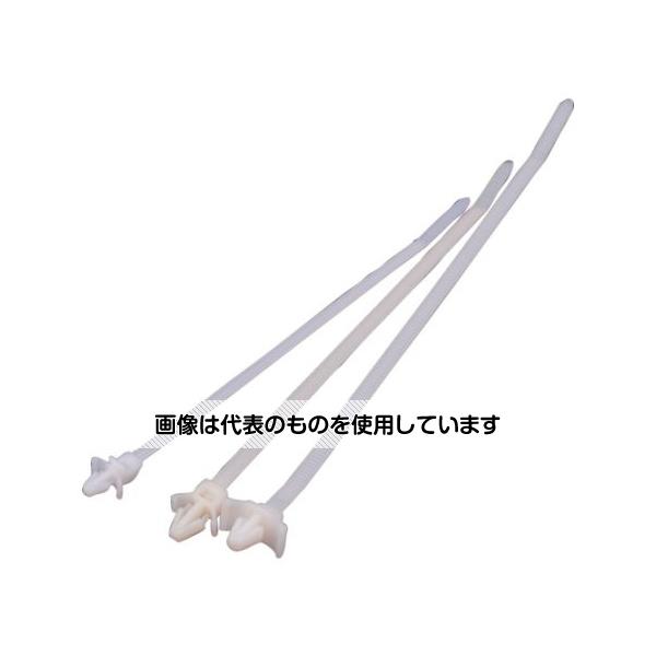 【アズワン AS ONE】実験室設備 工具類 工具、道具 ●押し込んだ後、ウィングが緩みを防ぎ、束線がしっかりと固定されます。 ●束線をパネルなどに取り付ける際に。 商品の仕様 ●色：白 ●幅(mm)：4.8 ●長さ(mm)：133 ●厚さ(mm)：1.2 ●最大結束径(mm)：25 ●引張強度(N)：215.6 ●適用パネル厚(mm)：4.5 ●取付穴径(mm)：4.6 ●一度締めると、切断しない限り外すことはできません。 ●取付穴寸法(mm) ●屋内用 ●使用温度範囲：-40〜80℃ ●UL規格品 ●UL難燃性(94V-2) ●材質／仕上：ナイロン66 ●原産国：台湾 ●コード番号：450-6634 【※ご注意ください】商品は代表の画像を使用しています。