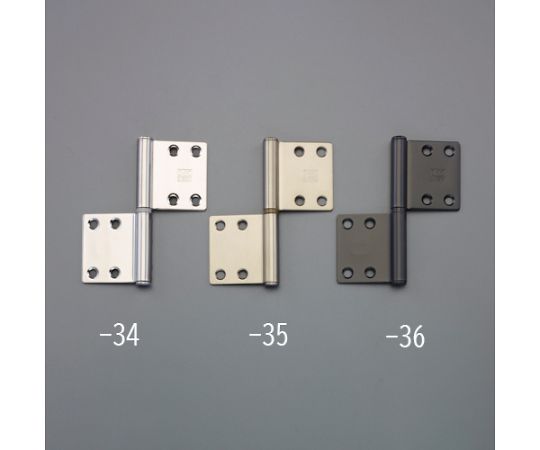 アズワン(AS ONE) 102x 89mm 旗丁番(左右兼用/鏡面マットブラック) EA951CT-36 入...