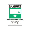 アズワン(AS ONE) 450x300mm 建災防安全標識(最大積載荷重) EA983BV-108 入数:1枚