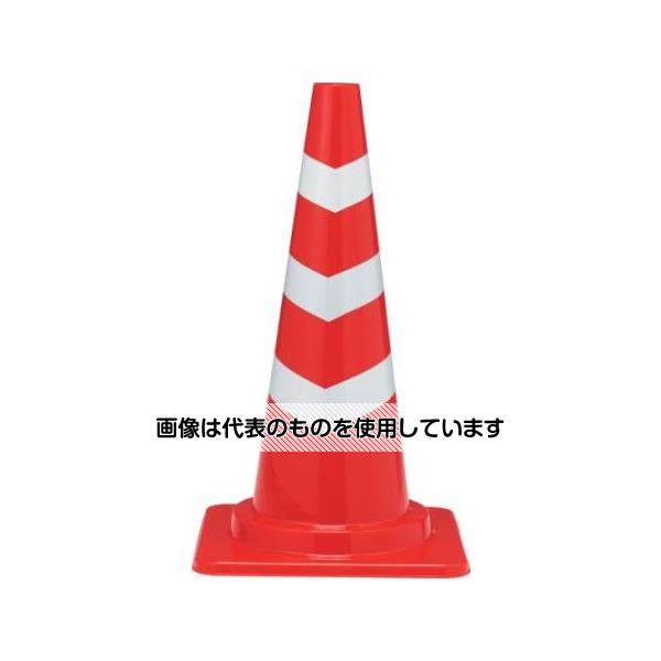 アズワン(AS ONE) 380x380x660mm カットコーン(赤/反射有/10本) EA983FT-741 入数：1組(10本入)