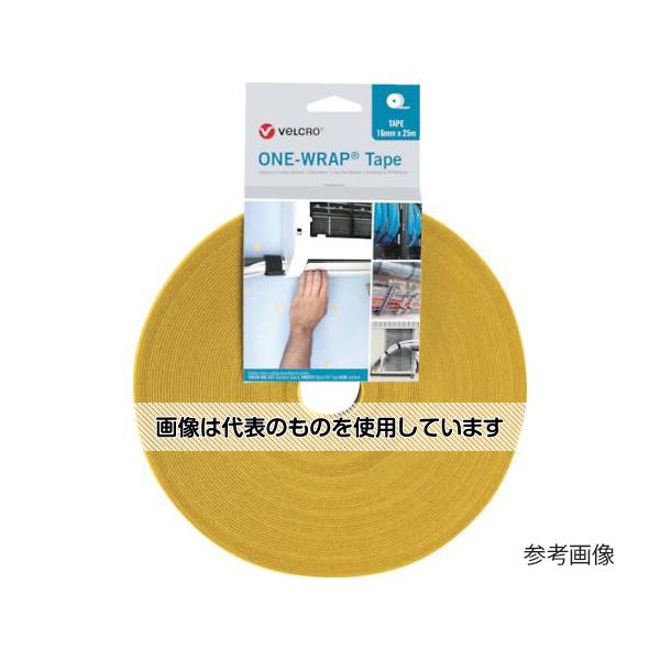 Velcro ONE-WRAP テープ 幅10mm×長さ25m 黄 VEL-OW64104 入数：1巻