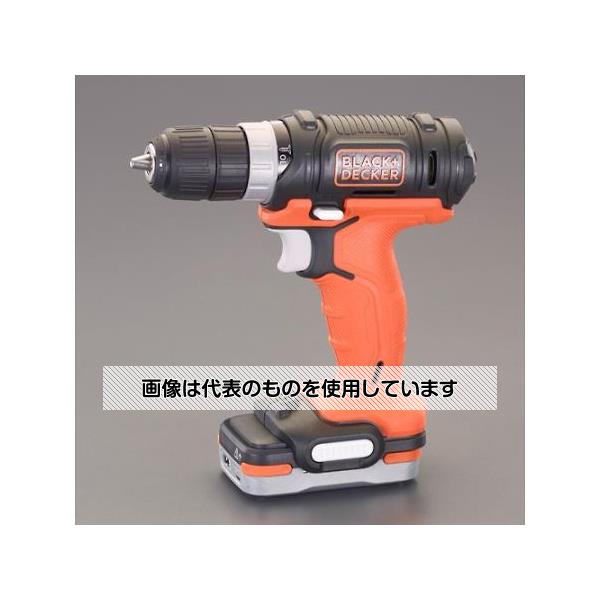 【アズワン AS ONE】実験室設備 工具類 工具、道具 ●軽量でコンパクトなボディが扱いやすい、10.8Vクラスのドリルドライバー。 ●細かい作業が容易な軽量・コンパクトなボディ。11段階に切り替えられるクラッチを搭載しています。 ●USBの出力ポートを搭載しているGoPakバッテリーを採用。電動工具だけではなく、スマホなどのモバイルデバイスの充電にも活用が可能。 商品の仕様 ●メーカー：BLACK+DECKER(ブラック・アンド・デッカー) ●型番：BDCDD12US1 ●最大トルク：26N・m ●バッテリー：10.8V(リチウムイオン1.5Ah) ●充電器：AC100V ●充電時間：約2時間 ●回転数：0〜550rpm ●サイズ：82×185×195mm ●重量：780g ●チャック能力：1〜10mm ●能力：木工穴あけ／φ25mm 金工穴あけ／φ10mm ネジ締め／75mm長 ●クラッチ数：11段階(ドリルモード含む) ●付属品：50mm(+)ビット #1・ #2、 50mm(-)ビット8×50mm、50mmポジドライブビット#2、100mm(+)ビット#2、100mmポジドライブビット#2、下穴用φ2.5mm ドリルビット、ビットバー、充電池、保護キャップ、USBケーブル、ACアダプタ×1 ●無段変速、正逆転、LEDライト、11段階クラッチ、キーレスチャック 【※ご注意ください】商品は代表の画像を使用しています。
