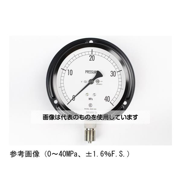 【アズワン AS ONE】実験室設備 工具類 工具、道具 ●ブルドン管の弾性変形(動き)を指針に伝える構造の圧力計で、構造が簡単なためお取扱いが容易です。また広い圧力範囲の測定が行え、幅広い分野で使用されています 商品の仕様 ●大きさ(mm)：Φ100 ●形状(取付)：立形B枠 ●接続：G3/8B ●材質：SUS ●性能：耐振用 ●圧力レンジ：MPa_0〜40 ●精度：±1.6％F.S. ●処理：ナシ ●区分：JIS 【※ご注意ください】商品は代表の画像を使用しています。