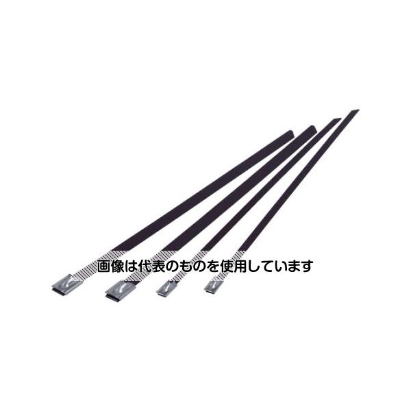 【アズワン AS ONE】実験室設備 工具類 工具、道具 ●耐候性、耐食性に優れています。 ●ステンレスであるため、さびることもありません。 ●エポキシで全面コーティングされているため、束線を傷つけません。 ●各種過酷な環境の物の結束や固定用に。 商品の仕様 ●色：黒 ●幅(mm)：7.9 ●厚さ(mm)：0.25 ●長さ(mm)：838 ●最大結束径(mm)：254 ●引張強度(N)：667.2 ●一度締めると、切断しない限り外すことはできません。 ●屋内・屋外用 ●使用温度範囲：-70〜150℃ ●材質／仕上： ●▼ステンレス(SUS316) ●注意： ●▼ご使用には結束工具が必要です(他社製品)。 ●▼ステンレスケーブルタイを締め付ける際に手が傷つかないように、皮手袋や耐切創手袋等を着用されたうえで使用される場合は工具の使用は不要です。 ●原産国：台湾 ●コード番号：450-7151 【※ご注意ください】商品は代表の画像を使用しています。