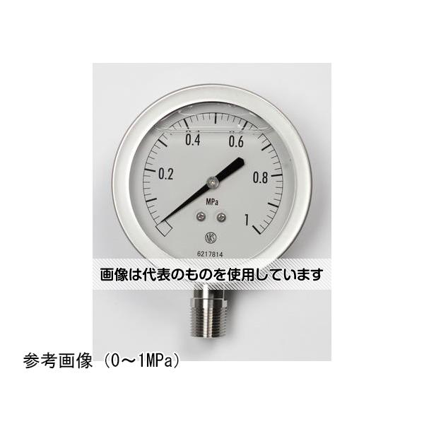 【アズワン AS ONE】実験室設備 工具類 工具、道具 ●本器は、内部機構を充填液に浸漬した圧力計で、ステンレス鋼製のケース内に充填したグリセリンが可動部の振動を抑制し、リンク機構の磨耗を防ぎます。計器寿命を縮める振動下でのご使用に適した、高耐久な圧力計です。 商品の仕様 ●大きさ(mm)：Φ75 ●形状(取付)：立形A枠 ●接続：R3/8 ●材質：SUS ●圧力レンジ：MPa_0〜35 ●精度：±1.5％F.S. ●処理：ナシ 【※ご注意ください】商品は代表の画像を使用しています。