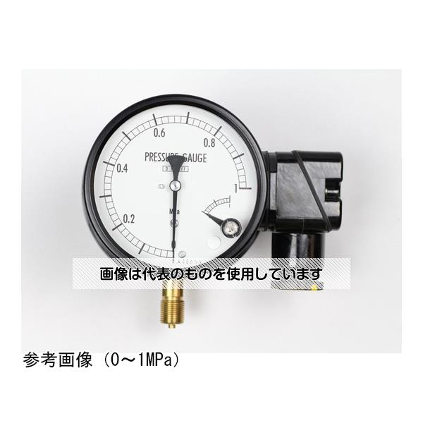 【アズワン AS ONE】実験室設備 工具類 工具、道具 ●本器は指示計に機械的な接点機構を組込んだ接点付圧力計です。 ●あらかじめ設定された圧力において、ON、OFFの電気信号を発するもので、この信号によりブザー、ベル、パイロットランプ等の警報を発生させたり、モータ、ポンプ、コントロールバルブ等プロセスの制御を行うことができます。 商品の仕様 ●大きさ(mm)：Φ100 ●形状(取付)：立形B枠 ●接続：G3/8B ●材質：黄銅 ●圧力レンジ：MPa_0〜25 ●精度：L：下限1接点 ●接点：L：下限1接点 ●処理：ナシ 【※ご注意ください】商品は代表の画像を使用しています。