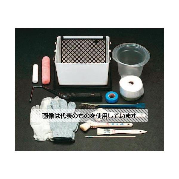【アズワン AS ONE】実験室設備 工具類 工具、道具 商品の仕様 ●＜セット内容＞：14点セット ●バケット(230(W)×180(D)×140(H)mm)×1 ●ミニサゲ缶(φ165×105mm)×1 ●ローラー刷毛(100、150mm)×各1 ●ローラーハンドル(100、150mm兼用)×1 ●養生用布付マスカー(550mm×25m)×1 ●養生用マスキングテープ(18mm×18m)×1 ●軍手、ゴム手袋(極薄)×各1 ●ブラシ×1 ●白平筆(1号) ×1 ●白ラック(10号30mm)×1 ●水仙刷毛(10号30mm、20号50mm)×各1 ●バケツ容量：約6リットル 【※ご注意ください】商品は代表の画像を使用しています。