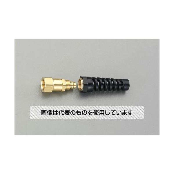 【アズワン AS ONE】実験室設備 工具類 工具、道具 商品の仕様 ●ねじサイズ…G(PF)3/8” ●適合ホース内径…9mm ●適合ホース外径…13mm ●材質…本体：真鍮、スプリング：ポリアミド ●最高使用圧力…1.5MPa(15kgf/cm2) ●使用温度範囲…-40℃/85℃ ●重量…約74g ●スプリング付でホースの傷つきやねじれを防止します。 ●スイベル金具付 ●コード品番：EA140GH-14 【※ご注意ください】商品は代表の画像を使用しています。