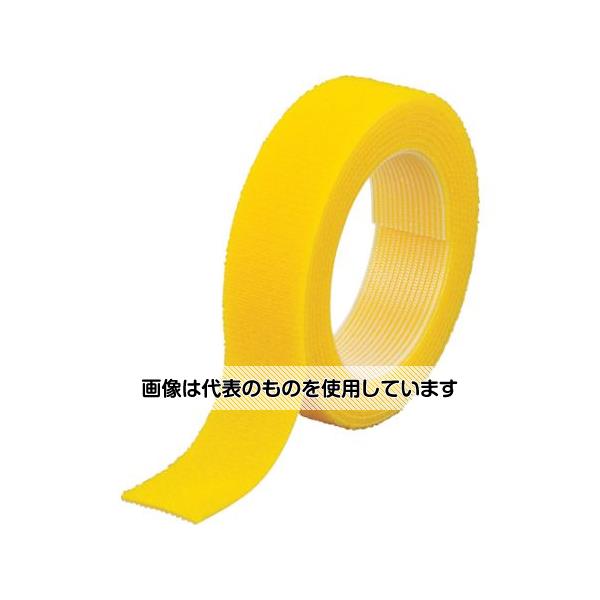 【アズワン AS ONE】実験室設備 工具類 工具、道具 ●片面にプラスチックフック・片面に織物ループの付いた両面タイプのマジックテープ?です。 ●プラスチックフックのため、強い係合力で結束に利用できます。 ●必要に応じた長さでカットできます。 ●コード・ホースなどの簡易仮止め。 商品の仕様 ●色：黄 ●幅(mm)：20 ●長さ(m)：1.5 ●厚さ(mm)：2 ●両面タイプ ●引張せん断強度：30.4N/cm2 ●材質／仕上：フック面：ポリプロピレン(PP)、ループ面：ナイロン ●注意：80℃以上の高温・日光に長時間当てたままの状態で放置しないでください。 ●途中継ぎ目が入ることがあります。ご了承ください。(使用上問題ありません) ●原産国：日本 ●コード番号：361-9796 ●JANコード：4989999098495 【※ご注意ください】商品は代表の画像を使用しています。