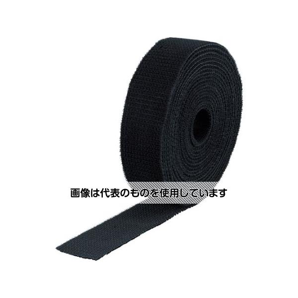 【アズワン AS ONE】実験室設備 工具類 工具、道具 ●片面にフック・片面にループの付いた両面タイプのマジックテープ?です。 ●必要に応じた長さでカットでき結束用途に利用できます。 ●耐久性に優れており数年間の屋外使用も可能です。 ●蛍光色は「JIS T 8127」高視性安全服規格と「FWVS302」の難燃性規定を備えています。 ●コード・ホース・資材などの簡易仮止め。 商品の仕様 ●色：黒 ●幅(mm)：40 ●長さ(m)：5 ●厚さ(mm)：4 ●両面タイプ ●引張せん断強度：4.9N/cm2 ●材質／仕上：フック面：ポリエステル、ループ面：ポリエステル ●注意：80℃以上の高温・日光に長時間当てたままの状態で放置しないでください。 ●途中継ぎ目が入ることがあります。ご了承ください。(使用上問題ありません) ●原産国：日本 ●コード番号：361-9711 ●JANコード：4989999098419 【※ご注意ください】商品は代表の画像を使用しています。