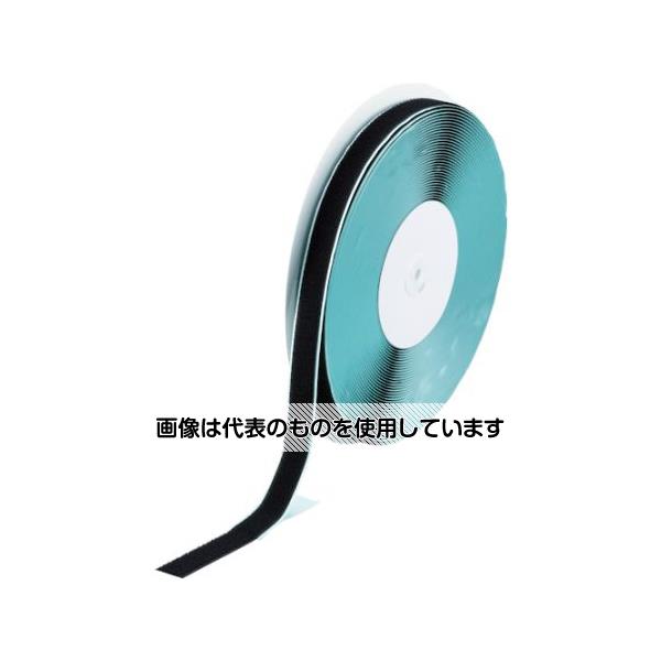 トラスコ中山 マジックテープ 糊付B側 幅25mmX長さ25m 黒 TMBN-2525-BK 入数：1巻