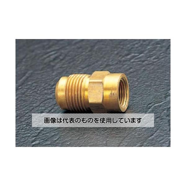 【アズワン AS ONE】実験室設備 工具類 工具、道具 ●真鍮でできており、漏出の可能性を無くしています。 ●機械加工されており、漏れ防止を保証するために、操作、輸送、保管中のダメージに対して、耐性があります。 ●内部はなめらかに仕上してあるので、流れに摩擦がなく、又、圧力が下がるのを防ぎます。 商品の仕様 ●メスねじ(NPT)：1/4” ●オスねじ(フレアー)：3/8” ●材質：真鍮 ●入数：1個 【※ご注意ください】商品は代表の画像を使用しています。