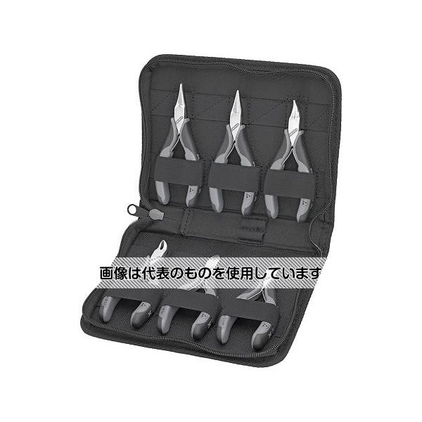 【アズワン AS ONE】実験室設備 工具類 工具、道具 商品の仕様 ●メーカー：KNIPEX(クニペックス) ●型番：002017 ●〈セット内容〉：7点セット ・EA535KC-11 115mm 精密用ニッパー(ESD) ・EA535KC-13 115mm 精密用ニッパー(ESD) ・EA536KE-33 120mm 精密用エンドニッパー(ESD) ・EA537KS-1 115mm 精密用プライヤー(ESD) ・EA537KS-2 115mm 精密用プライヤー(ESD) ・EA537KS-4 115mm 精密用プライヤー(ESD) ・ケース(ポリエステル生地) ●ケースサイズ：215×160×40mm ●重量(g)：640 【※ご注意ください】商品は代表の画像を使用しています。
