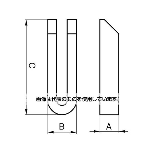 エスコ M24x200mm テーパーフォーククランプ EA637CC-24A 入数：1個