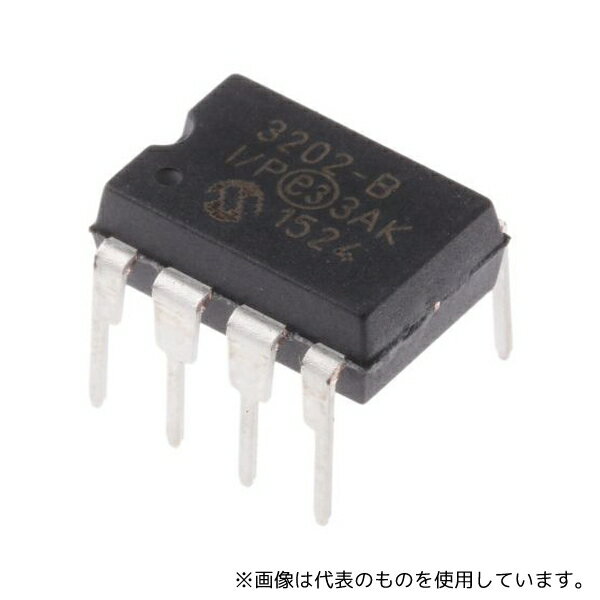 Microchip MCP3202-BI/P 12ビット ADコンバータ SPI 8ピン PDIP 1袋(2個入)