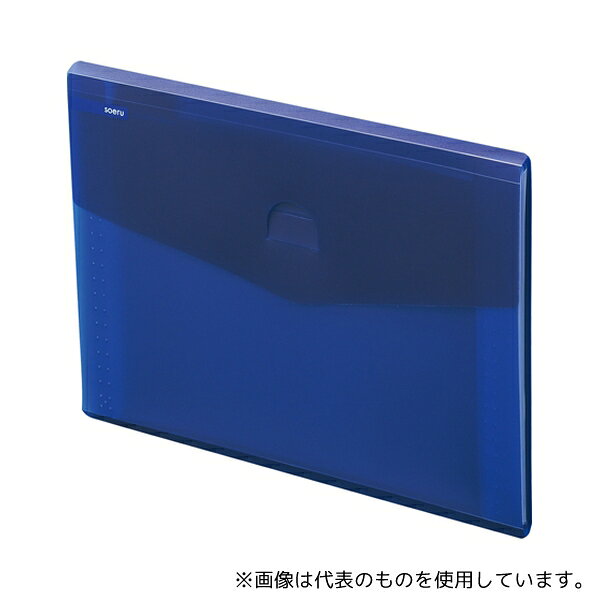 Rakuten - LIHITLAB A8700-11 SOERU スリムドキュメントファイル(ヨコ型)5仕切(6ポケット) ネイビー