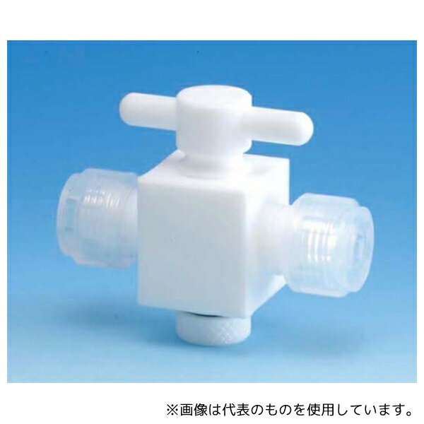 フロン工業 F-2009-003 オールPTFE2方バルブ 10φ(接続型)