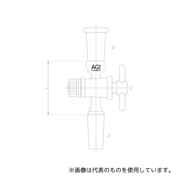 旭製作所 2522-1L コック付連結管 PTFEコック(4.0)