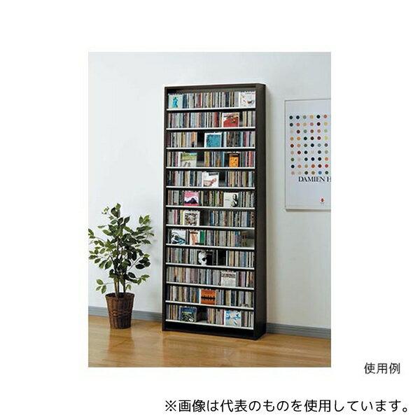 オークス CS924-D CDストッカー 80×26.5×197.5cm ダーク