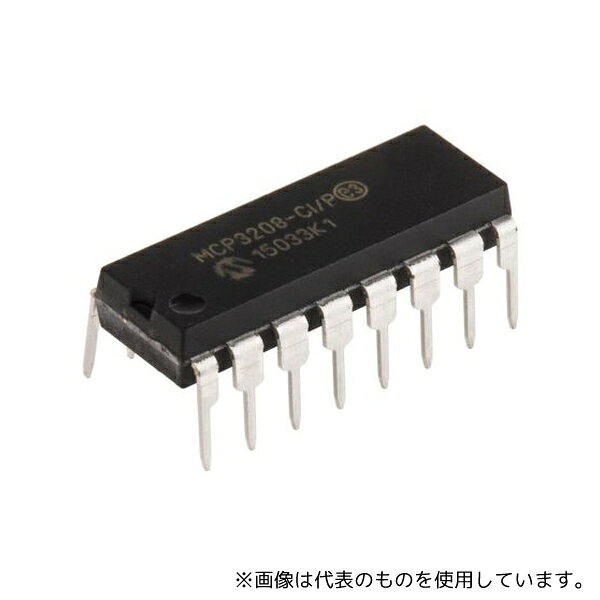 Microchip MCP3208-CI/P 12ビット ADコンバータ SPI 16ピン PDIP 1セット(30個入)