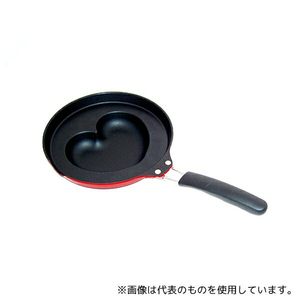 杉山金属 KS-2828 ハートのオムフライパン レッド