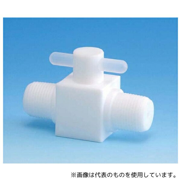 フロン工業 F-2211-001 PTFE2方バルブ両オスタイプ圧入型 R1/4