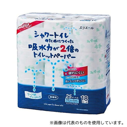 エリエール(大王製紙) 823290 シャワートイレ 無香料 ダブル25m 18R 1パック(18個入) エリエール(大王製紙) 823290 シャワートイレ 無香料 ダブル25m 18R 1パック(18個入)