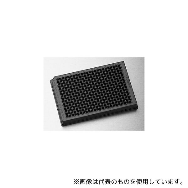 コーニング 3573 384ウェルソリッドプレートローフランジ黒 平底 無処理 非滅菌 フタなし 1ケース(10個×5パック入)