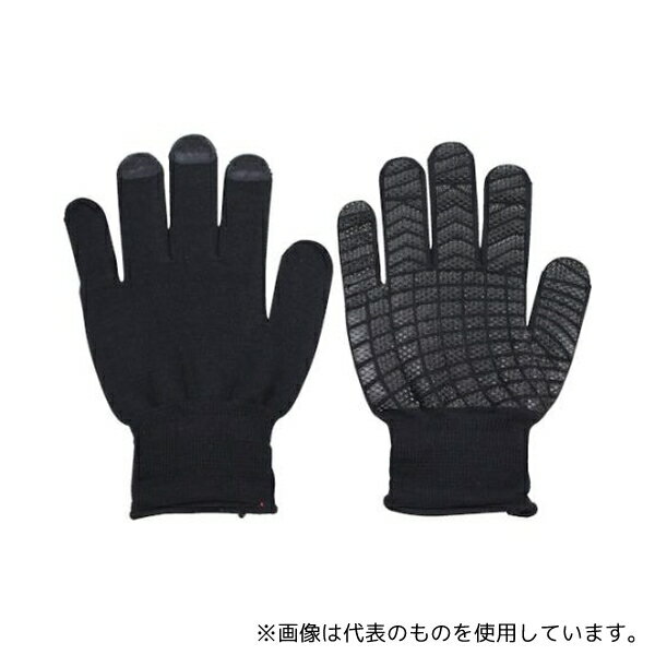 福徳産業 808-L-BLK すべり止め手袋 バージョンアップ吸ちゃん ブラック L