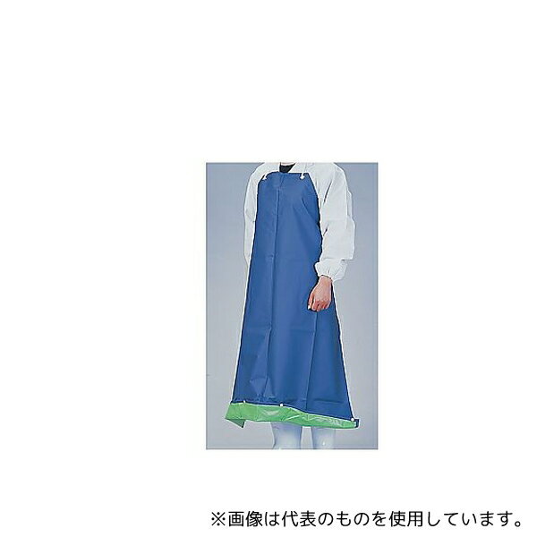 TKG 機能性エプロン ガードロン 塩ビ抗菌 ひもL ネイビー/グリーン