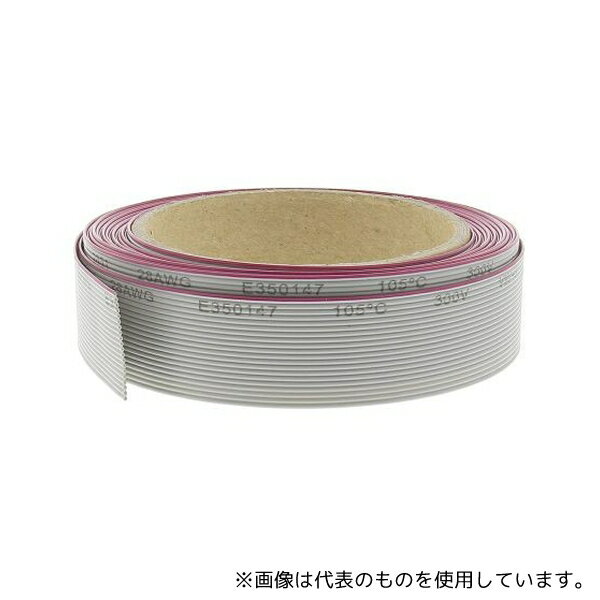 【アズワン AS ONE】物理・物性測定器 タイマー・電気器具 電気器具関連商品 ●IDCリボンケーブル ●一般的に入手可能なすべてのIDCコネクタとの併用向きです。 ●グレーのPVCフィルム層間にラミネート加工されたより線のパラレルスズめっき銅線導体で構成され、Speedbloc(R)圧接コネクタでの使用に適したフラットリボンケーブルです。 ●導体間ピッチは0.05インチ(1.27mm) ●一端には第1導体を示す赤マーカ ●導体間を裂いて複数に分割可能 ●配列及び導体間の間隔を正確なものにするラミネートはコネクタ付きアセンブリに不可欠です。 ●各導体は36awg(0.13mm径)の7ストランドで構成され、全体で28awg(0.08mm2)に相当します。 ●UL規格2651に準拠 商品の仕様 ●極数:20 ●ピッチ:1.27mm ●AWG米国ワイヤゲージ規格:28 ●リール長さ:5m ●幅:25.4mm ●ケーブル形状:リボン ●シース色:グレー ●許容電圧:300V ●遮蔽/非遮蔽:非遮蔽 ●導体ストランドタイプ:スタンダード ●ストランド数:7 ●動作温度Min:-20℃ ●動作温度Max:+105℃ ●特性インピーダンス:105Ω ●入数:5m ●RoHS適合 ●※これらのケーブルは、電源ケーブルや機器の主電源への直接接続用ケーブルとして考慮されているわけではありません。 ●JANコード：0 【※ご注意ください】商品は代表の画像を使用しています。